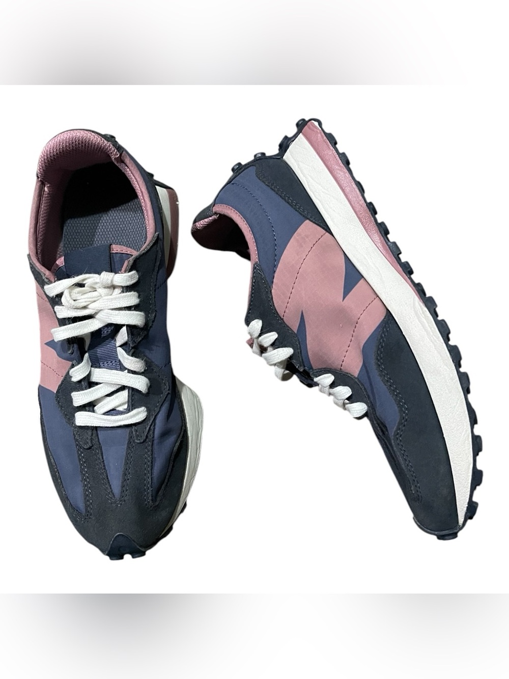 Women’s Navy and Pink Retro Runner Sneakers